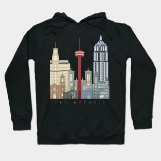 San Antonio skyline poster Hoodie